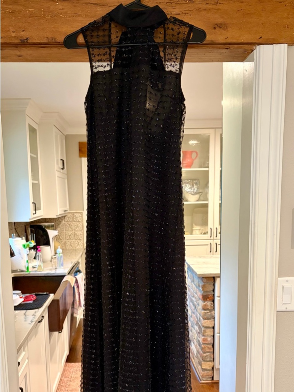 STAUD Albee embellished tie-detailed faille-trimmed tulle maxi dress - Picture 5 of 7